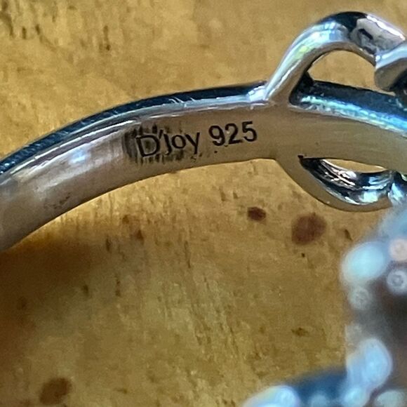 Norwegian Thulite Sterling Silver Cocktail Ring Size 8 - Picture 6 of 9